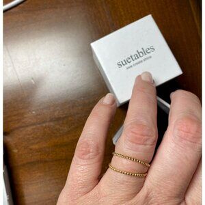 2 10K Bubble Rings Sz 8 Sutables